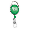 30" Cord Retractable Carabiner Style Badge Reel & Badge Holder